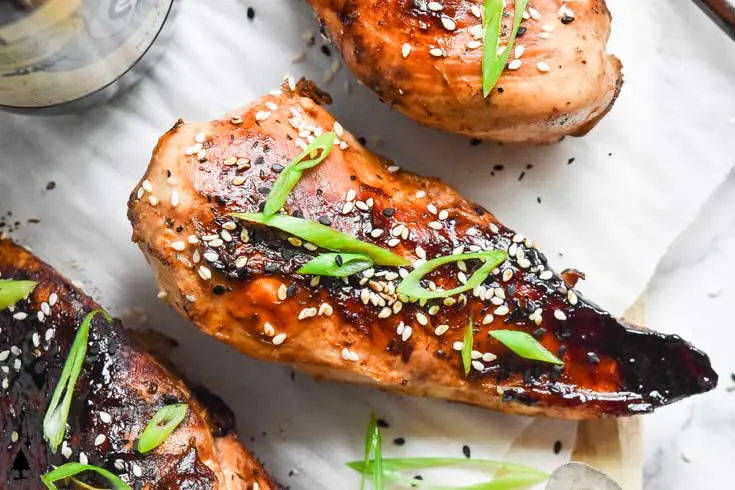 top view of asian chicken marinade healthy