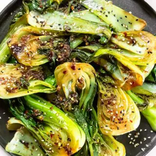 top view of easy bok choy recipe