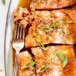 top view of asian salmon recipe