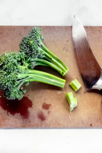 top view of broccolini recipe