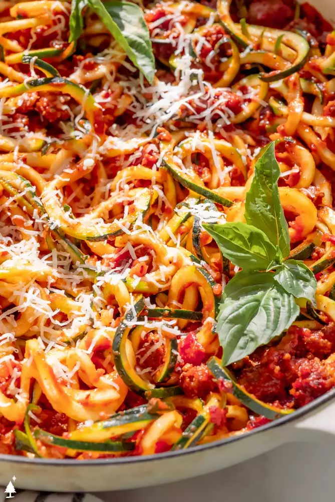 Zucchini Spaghetti Easy Zucchini Pasta And Meat Sauce Recipe Zucchini Spaghetti 2 .webp