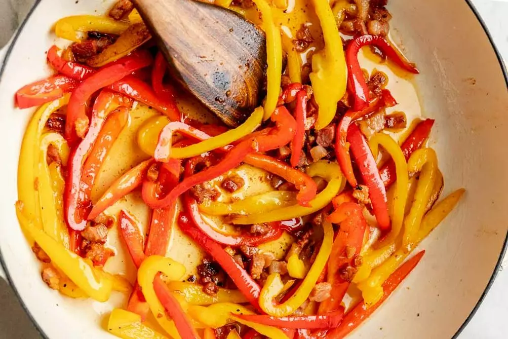 sauteeing bell peppers for chicken marengo recipe